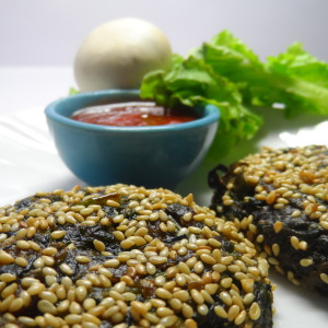 Baked Spinach and Sesame Patties Recipe