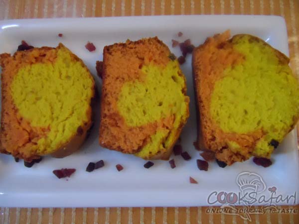 Lemon Orange Marble Cake Recipe