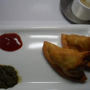 soya mushroom samosa