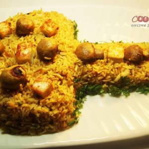 Mushroom Paneer Rice